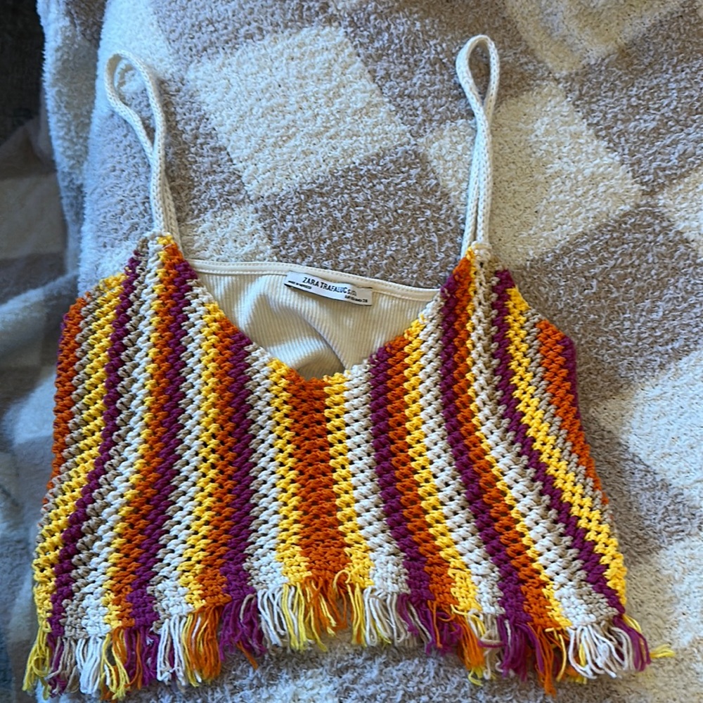 Zara knit crop top - colorful